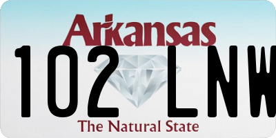AR license plate 102LNW