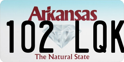 AR license plate 102LQK