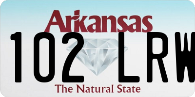 AR license plate 102LRW