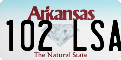 AR license plate 102LSA