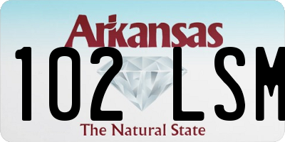 AR license plate 102LSM