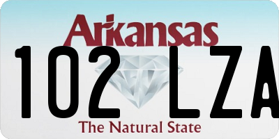 AR license plate 102LZA