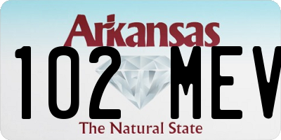 AR license plate 102MEV