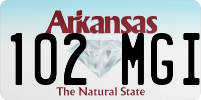 AR license plate 102MGI