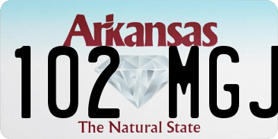 AR license plate 102MGJ