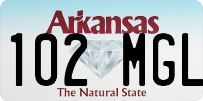 AR license plate 102MGL