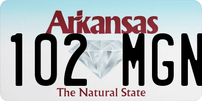 AR license plate 102MGN