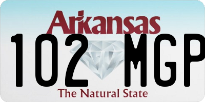 AR license plate 102MGP