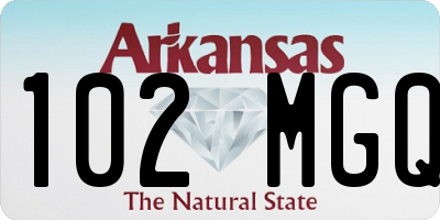 AR license plate 102MGQ