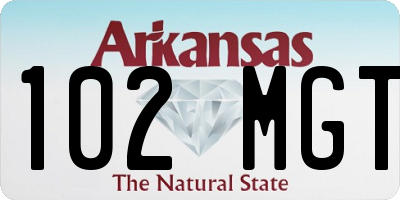 AR license plate 102MGT