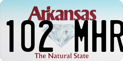AR license plate 102MHR