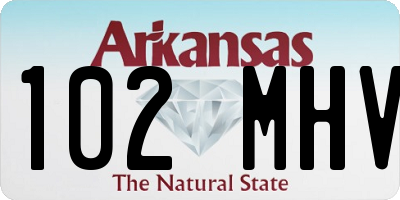 AR license plate 102MHV