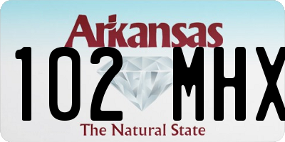 AR license plate 102MHX