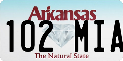 AR license plate 102MIA