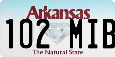 AR license plate 102MIB