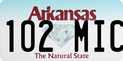 AR license plate 102MIC
