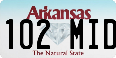 AR license plate 102MID