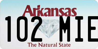 AR license plate 102MIE