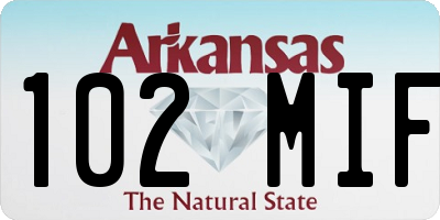 AR license plate 102MIF