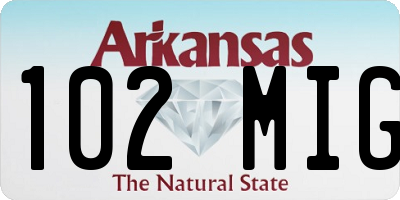 AR license plate 102MIG
