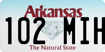 AR license plate 102MIH