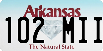 AR license plate 102MII