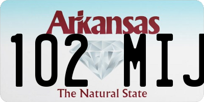 AR license plate 102MIJ