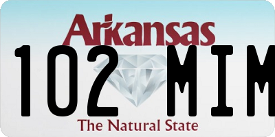 AR license plate 102MIM