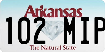 AR license plate 102MIP