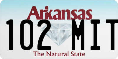 AR license plate 102MIT