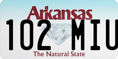 AR license plate 102MIU