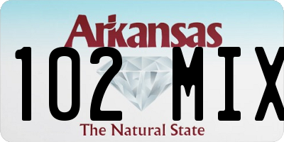 AR license plate 102MIX