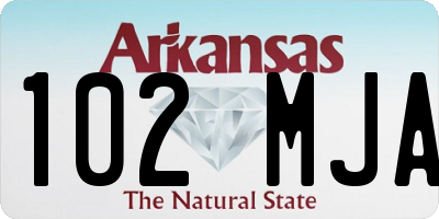 AR license plate 102MJA