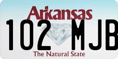 AR license plate 102MJB