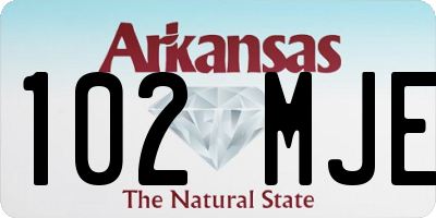 AR license plate 102MJE