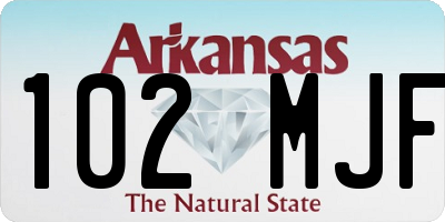 AR license plate 102MJF
