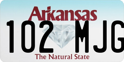 AR license plate 102MJG