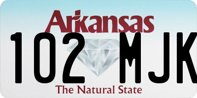 AR license plate 102MJK