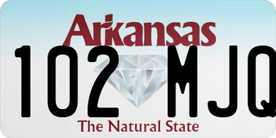 AR license plate 102MJQ