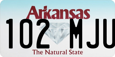 AR license plate 102MJU
