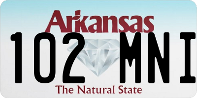 AR license plate 102MNI