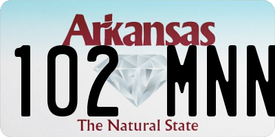AR license plate 102MNN
