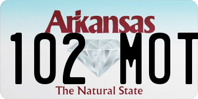 AR license plate 102MOT