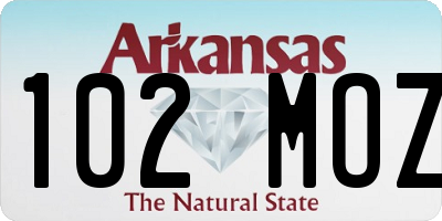 AR license plate 102MOZ