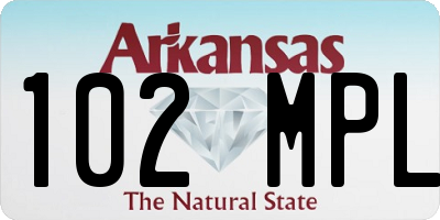 AR license plate 102MPL