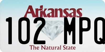 AR license plate 102MPQ