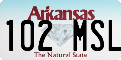 AR license plate 102MSL