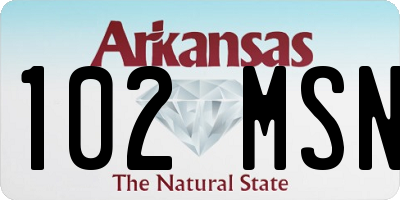 AR license plate 102MSN