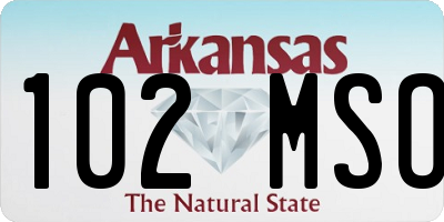 AR license plate 102MSO