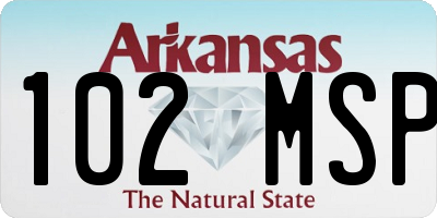AR license plate 102MSP